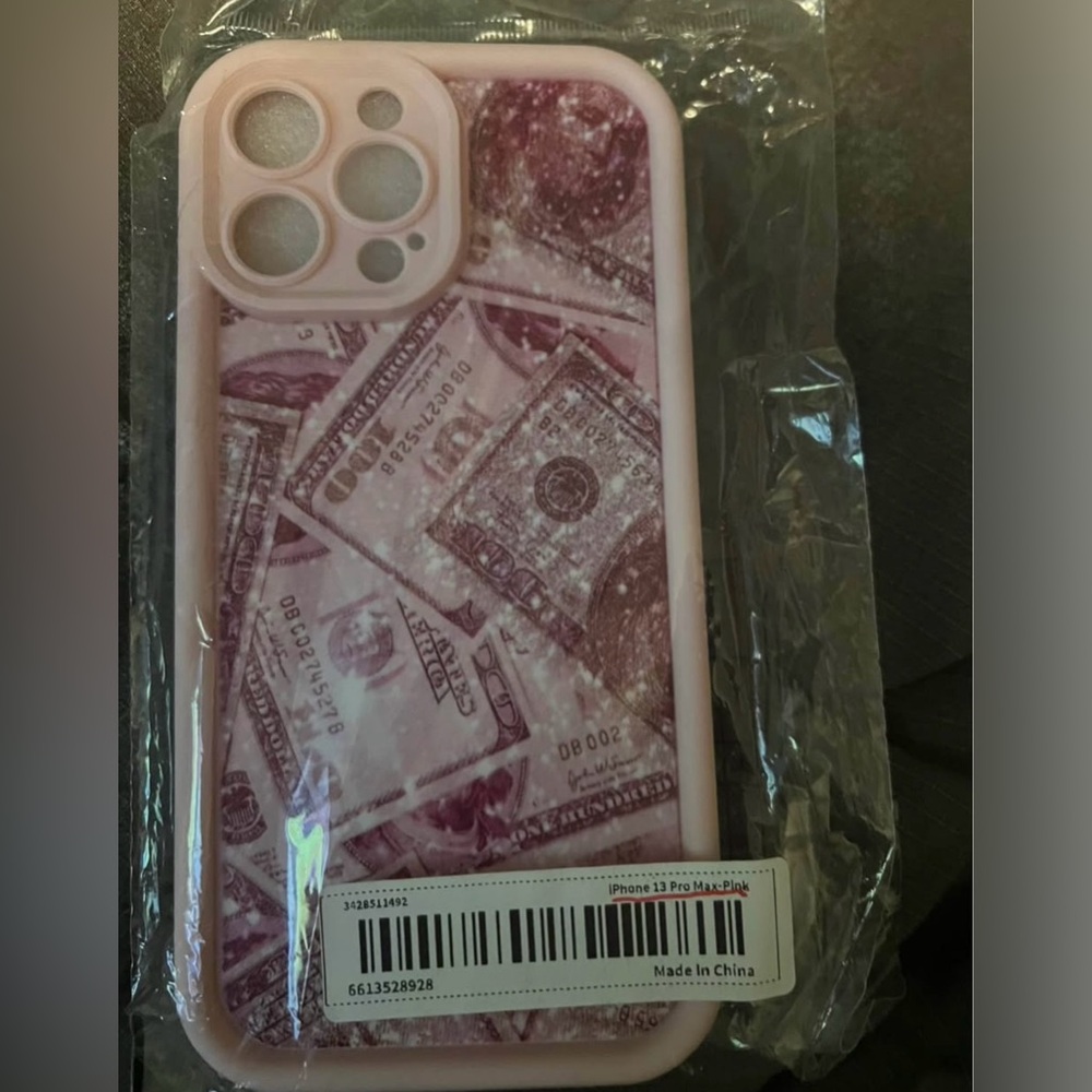 Apple iPhone Case Pink Money Design